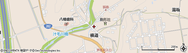 秋田県鹿角市十和田毛馬内上道27周辺の地図
