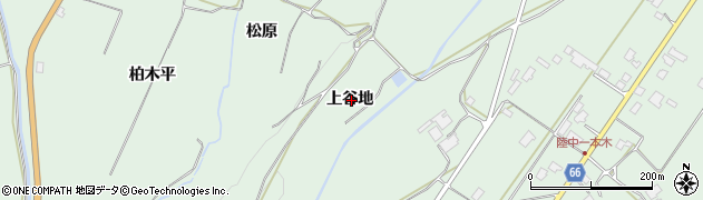 秋田県鹿角市十和田大湯上谷地周辺の地図