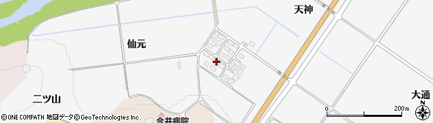 秋田県大館市片山天神96周辺の地図