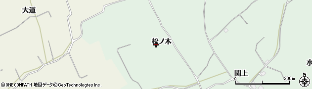 秋田県鹿角市十和田大湯（松ノ木）周辺の地図
