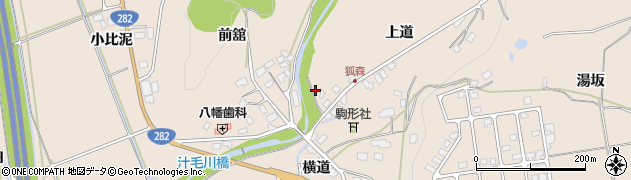 秋田県鹿角市十和田毛馬内上道30周辺の地図