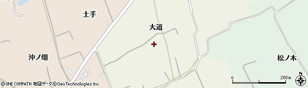 秋田県鹿角市十和田岡田（大道）周辺の地図