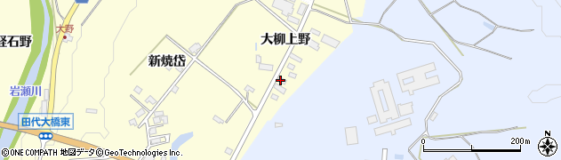 秋田県大館市岩瀬（大柳上野）周辺の地図