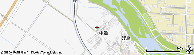 秋田県大館市片山中通周辺の地図