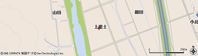 秋田県鹿角市十和田毛馬内上悪土周辺の地図