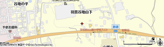 秋田県大館市岩瀬羽貫谷地山下114周辺の地図