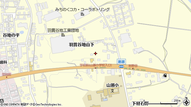 〒018-3501 秋田県大館市岩瀬の地図