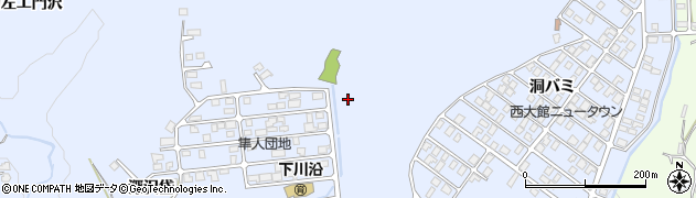秋田県大館市川口（蟹沢）周辺の地図