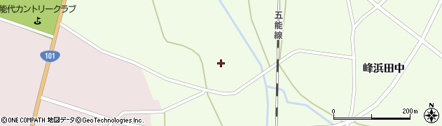 秋田県八峰町（山本郡）峰浜田中（川向）周辺の地図