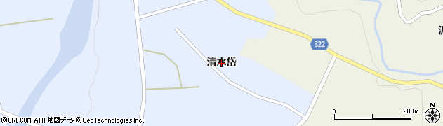 秋田県藤里町（山本郡）粕毛（清水岱）周辺の地図