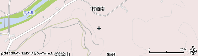 秋田県大館市東（米沢）周辺の地図