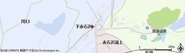 秋田県大館市川口（下赤石沢）周辺の地図
