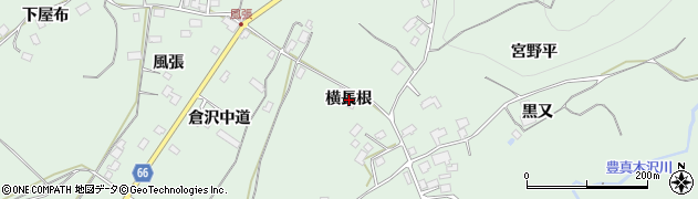 秋田県鹿角市十和田大湯（横長根）周辺の地図