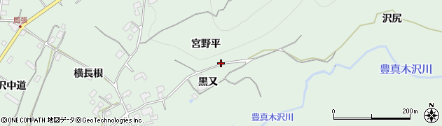 秋田県鹿角市十和田大湯（宮野平）周辺の地図
