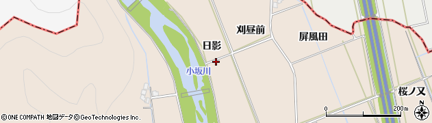 秋田県鹿角市十和田毛馬内（日影）周辺の地図