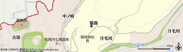 秋田県鹿角市十和田山根（狐森）周辺の地図