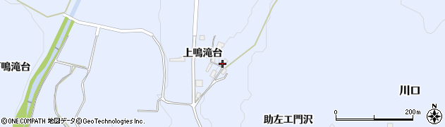 秋田県大館市川口下鳴滝沢周辺の地図