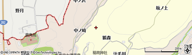 秋田県鹿角市十和田山根長路森周辺の地図