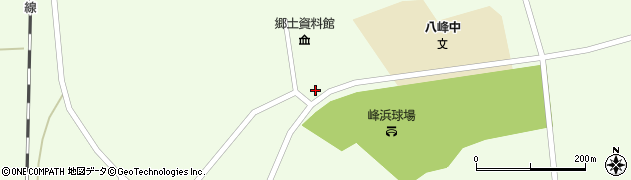 秋田県八峰町（山本郡）峰浜田中（野田沢）周辺の地図