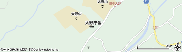 洋野町役場大野庁舎　教育委員会大野事務所周辺の地図