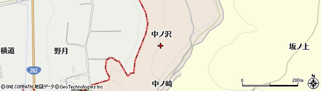 秋田県鹿角市十和田毛馬内（中ノ沢）周辺の地図