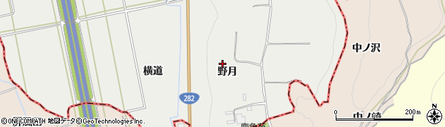 秋田県小坂町（鹿角郡）荒谷（野月）周辺の地図