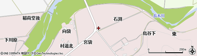 秋田県大館市東（石渕）周辺の地図
