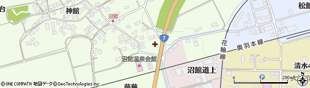 秋田県大館市沼館神田表3周辺の地図