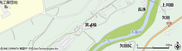秋田県鹿角市十和田大湯箕ノ輪周辺の地図