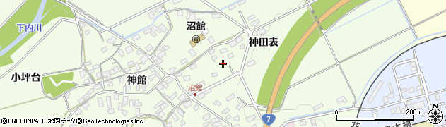 秋田県大館市沼館神田表周辺の地図