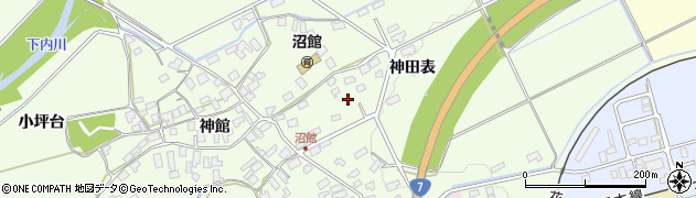 秋田県大館市沼館（神田表）周辺の地図