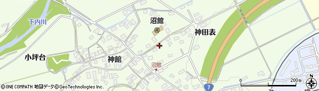 秋田県大館市沼館神田表24周辺の地図