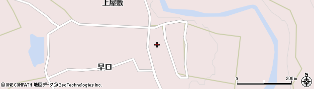 秋田県大館市早口（堤下）周辺の地図