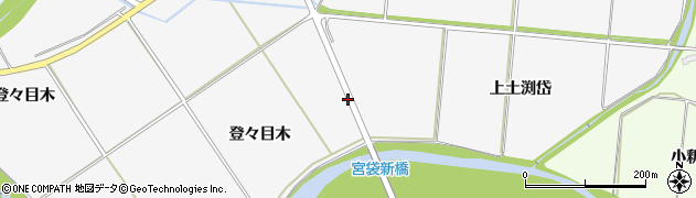 秋田県大館市大茂内（登々目木）周辺の地図