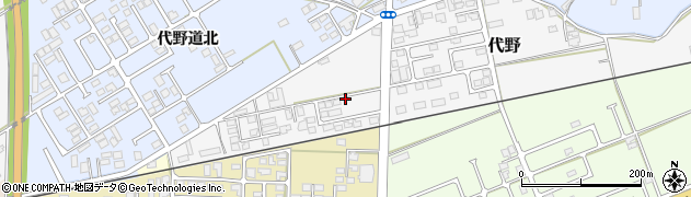 秋田県大館市代野周辺の地図