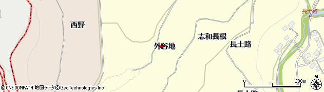 秋田県鹿角市十和田山根（外谷地）周辺の地図