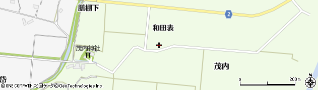 秋田県大館市茂内（和田表）周辺の地図