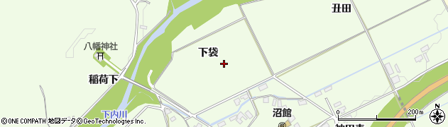 秋田県大館市沼館下袋周辺の地図
