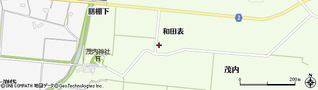 秋田県大館市茂内和田表22周辺の地図