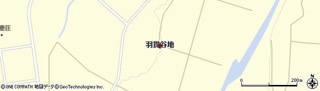 秋田県大館市岩瀬（羽貫谷地）周辺の地図