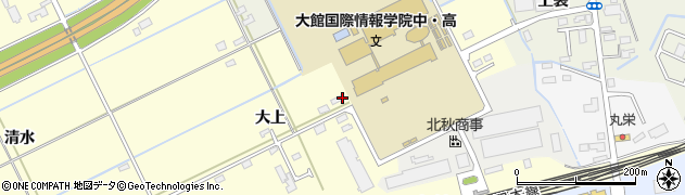 秋田県大館市松木大上周辺の地図