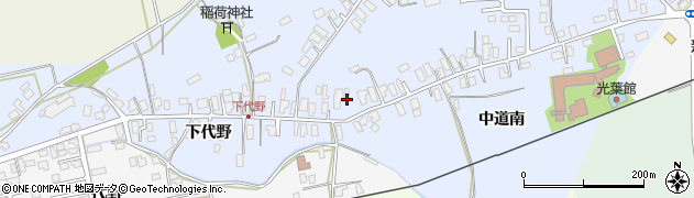 秋田県大館市下代野中道北50周辺の地図