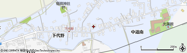 秋田県大館市下代野中道北51周辺の地図