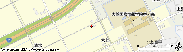秋田県大館市松木大上43周辺の地図