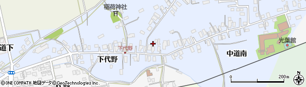 秋田県大館市下代野中道北55周辺の地図