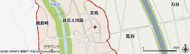 秋田県鹿角市十和田毛馬内差島周辺の地図
