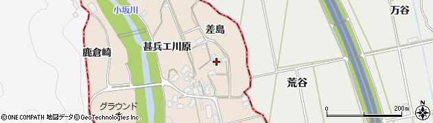 秋田県鹿角市十和田毛馬内（差島）周辺の地図