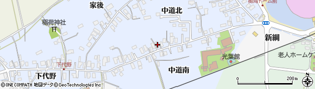 秋田県大館市下代野中道北39周辺の地図