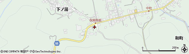 秋田県鹿角市十和田大湯大湯232周辺の地図