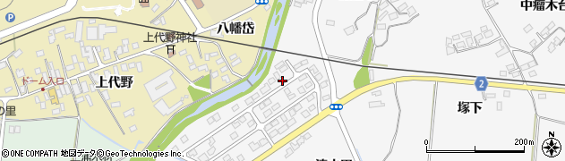 秋田県大館市大茂内諏訪下56周辺の地図